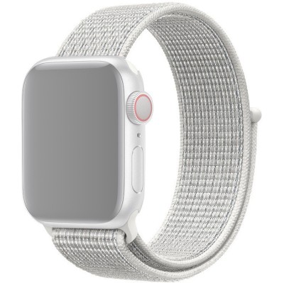 Сменный браслет для Apple Watch 38-40mm ткань липучка белый Сменный браслет для Apple Watch 38-40mm ткань липучка белый