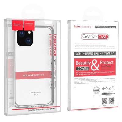 Накладка для i-Phone 15 Hoco Light силикон тонкий прозрачный Накладка для i-Phone 15 Hoco Light силикон тонкий прозрачный