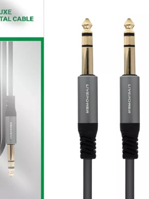 Аудиокабель AUX 6.3мм Livepower S277 1.8м черный 