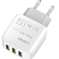 Сетевое зар. устр. LDNIO A3312 с шнуром Micro 3USB 17W белое