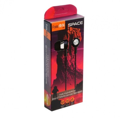 Наушники с микрофоном Faison Q9 Space 1.2м черные Наушники с микрофоном Faison Q9 Space 1.2м черные