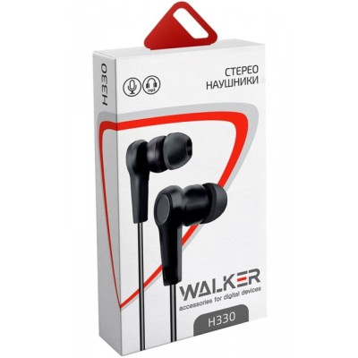 Наушники с микрофоном Walker H330, черные Наушники с микрофоном Walker H330, черные