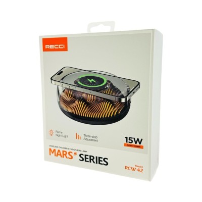Беспроводное зарядное устройство + ночник Recci Mars RCW-42 15W черное Беспроводное зарядное устройство + ночник Recci Mars RCW-42 15W. Теплый ночник, сенсорный светильник. Три регулируемые для удовлетворения различных требований к яркости. Мощная беспроводная зарядка мощностью 15 Вт. Защита от перегрева, перенапряжения, сверхтока, короткого замыкания, от перезаряда, эектромагнитного поля.