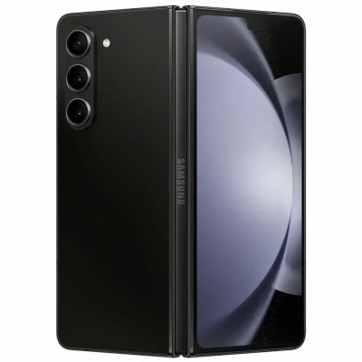 Samsung Galaxy Z Fold5 5G 12/512Gb (Phantom Black) Складной смартфон Samsung Galaxy Z Fold5 Phantom Black (SM-F946B) оснащен 7,6-дюймовым экраном разрешением 2176x1812 пикселей, обладающим пиковой яркостью 1750 нит, что позволит смотреть кино или играть даже под солнечными лучами — изображение не поблекнет. Внешний AMOLED-экран обладает диагональю 6,2 дюйма и разрешением 2316x904 пикселей, он отображает множество актуальной информации и предоставляет к ней быстрый доступ. Оба экрана защищены прочным стеклом Corning Gorilla Glass Victus 2.
Восьмиядерный процессор Qualcomm Snapdragon 8 Gen 2 и 12 Гб оперативной памяти обеспечивают высокую производительность, которая позволит играть в современные игры без малейших подвисаний и работать одновременно в трех приложениях. Панель управления поддерживает до 12 приложений. Перо S Pen упростит управление и позволит быстро перемещать элементы, рисовать, делать заметки, словно обычной ручкой. 
Объем встроенной памяти для установки приложений и хранения личных данных — 256 Гб. Беспроводные технологии представлены встроенными модулями Wi-Fi 802.11 a/b/g/n/ac/ax, Bluetooth 5.0, NFC.
Основная камера тройная: 50 Мп (широкоугольная), 12 Мп (ультраширокоугольная) и 10 Мп (телеобъектив), максимальное разрешение видеосъемки — 8К (7680x4320 пикселей). Даже в сложных условиях получится качественный результат — доступна оптическая и цифровая стабилизация. Приблизить объект позволит зум 10х. За селфи и общение по видеосвязи отвечают фронтальная камера на 10 Мп и камера на 4 Мп, врезанная в экран. Сканер отпечатка пальца встроен в боковую панель.
Автономная работа обеспечивает аккумулятором емкостью 4400 мА*ч, он предоставляет до 73 часов прослушивания музыки и до 21 часа просмотра видео. Поддерживается проводная зарядка мощностью 25 Вт, беспроводная — 15 Вт и обратная беспроводная — 4,5 Вт. Размеры в сложенном виде: 154,9x67,1x13,4 мм, в открытом виде: 154,9x129,9x6,1 мм. Вес смартфона — 253 г.