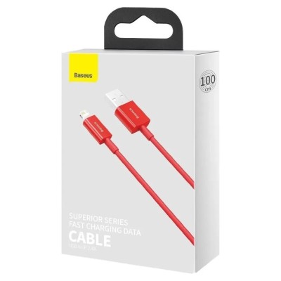 Usb Кабель-зарядка Lightning Baseus Superior series 2.4A 1м (CALYS-A09) красный Usb Кабель-зарядка Lightning Baseus Superior series 2.4A 1м (CALYS-A09) красный