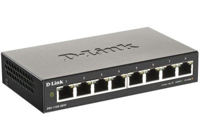 Коммутатор-мини D-Link DGS-1100-08V2/A1A с 8-портами черный Коммутатор-мини D-Link DGS-1100-08V2/A1A с 8-портами черный