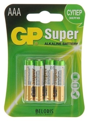 Батарейка алкалиновая GP Super AAA/LR03/BL4 Батарейка алкалиновая GP Super AAA/LR03/BL4