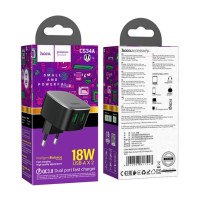 Сетевое зар. устр. Hoco CS34A 2USB 18W черное