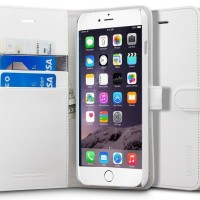 Чехол-книжка Spigen для i-Phone 6 Plus Wallet S, белый (PET) (SGP10919)