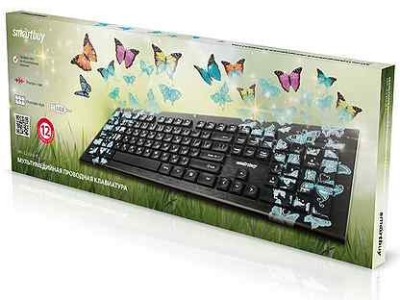 Клавиатура проводная Smartbuy 223 Butterflis USB/104+12 клавиш/Индикация клавиш/1.5м (SBK-223U-B-FC) Клавиатура проводная Smartbuy 223 Butterflis USB/104+12 клавиш/Индикация клавиш/1.5м (SBK-223U-B-FC)
