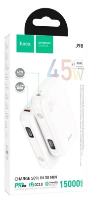Powerbank Hoco J98 15000mAh 1USB/1C 22.5W/45W белый Powerbank Hoco J98 15000mAh 1USB/1C 22.5W/45W белый