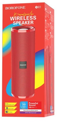Bluetooth колонка Borofone BR1 Beyond sportive IPX5 TWS V5.0 красная Bluetooth колонка Borofone BR1 Beyond sportive IPX5 TWS V5.0 красная