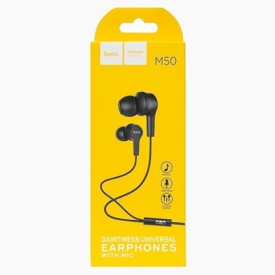 Наушники с микрофоном Hoco M50 1.2м черные Наушники с микрофоном Hoco M50 1.2м черные