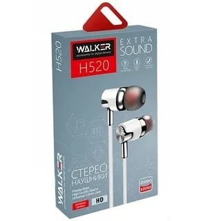 Наушники с микрофоном Walker H520 белые Наушники с микрофоном Walker H520 белые