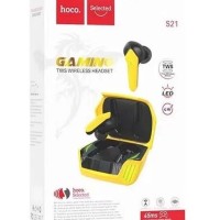 Беспроводные наушники TWS Hoco S21 BT5.0/40mAh (320mAh)/4ч желтые