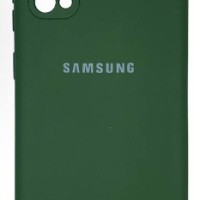 Накладка для Samsung Galaxy S20 Silicone cover без логотипа зеленая