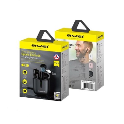 Беспроводные наушники TWS Awei T21 IPX4/BT5.0/30mAh/4ч черные Беспроводные наушники TWS Awei T21 IPX4/BT5.0/30mAh/4ч черные