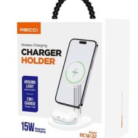 Беспроводное зарядное устройство 2в1 Recci RCW-32 15W белое