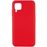 Накладка для Samsung Galaxy A12 Silicone cover без логотипа красная