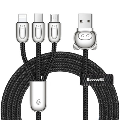 Usb Кабель-зарядка Micro+Lightning+Type-C Baseus 1.2м (CAMLT-PG01) красный Usb Кабель-зарядка Micro+Lightning+Type-C Baseus 1.2м (CAMLT-PG01) красный