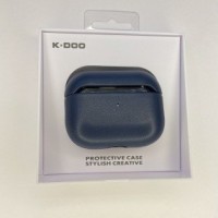 Кожаный чехол для AirPods 3 K-DOO LuxCraft+ синий
