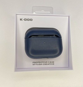 Кожаный чехол для AirPods 3 K-DOO LuxCraft+ синий Кожаный чехол для AirPods 3 K-DOO LuxCraft+ синий