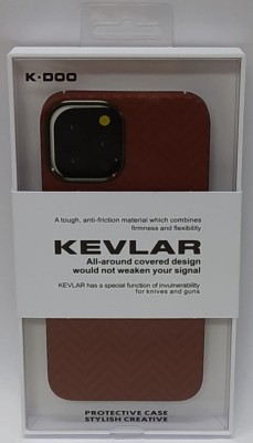 Накладка для i-Phone 12 Pro K-Doo Kevlar пластик коричневая Накладка для i-Phone 12 Pro K-Doo Kevlar пластик коричневая