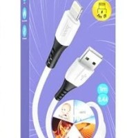 Usb Кабель-зарядка Lightning Hoco X82 Silicone 2A 1м мягкий силиконовый белый