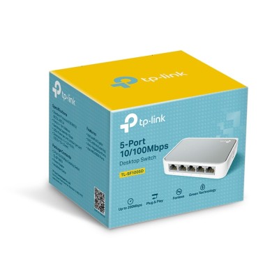 Коммутатор-мини TP-Link TL-SF1005D с 5-портами белый Коммутатор-мини TP-Link TL-SF1005D с 5-портами белый