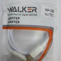 Кабель-переходник Walker WA-022 Type-C (папа) на AUX 3.5мм (папа) белый