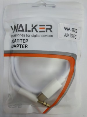 Кабель-переходник Walker WA-022 Type-C (папа) на AUX 3.5мм (папа) белый Кабель-переходник Walker WA-022 Type-C (папа) на AUX 3.5мм (папа) белый