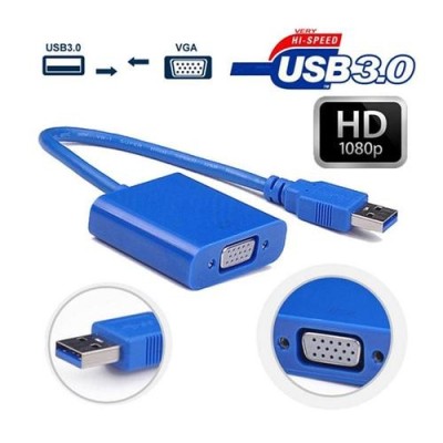 Переходник USB3.0 (папа)-VGA (мама) Переходник USB3.0 (папа)-VGA (мама)