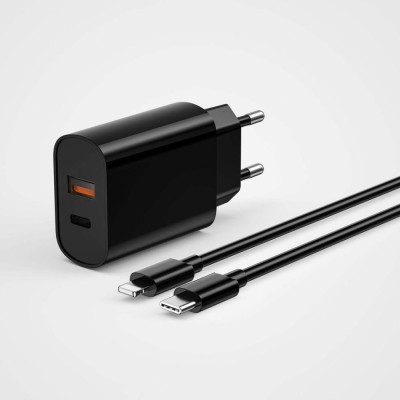 Сетевое зар. устр. WIWU Wi-U002 c шнуром Type-C на Lightning 1USB/1C 20W черное Сетевое зар. устр. WIWU Wi-U002 c шнуром Type-C на Lightning 1USB/1C 20W  предназначенный для зарядки гаджетов от компании Apple и синхронизации их с компьютером.
Суперпрочный и долговечный: Изготовлен из гибкого материала TPE с сеткой pro-long для соединения, более прочный и не поддающийся изгибу.
Кабель USB C к Lightning, поддерживает быструю зарядку 3A 20 Вт для вашего мобильного телефона, планшета.