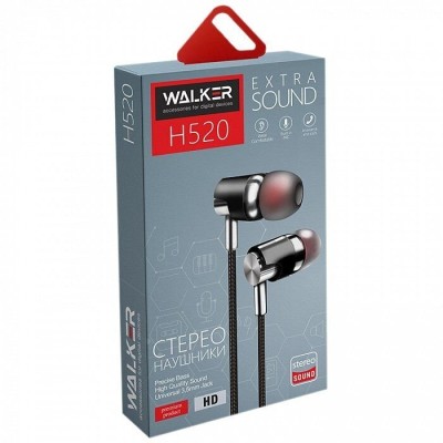 Наушники с микрофоном Walker H520, чёрные Наушники с микрофоном Walker H520, чёрные