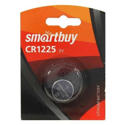 Литиевый элемент питания Smartbuy CR1225/1B (12/720) SBBL-1225-1B Литиевый элемент питания Smartbuy CR1225/1B (12/720) SBBL-1225-1B
