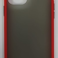 Накладка для i-Phone 11 Pro силикон матовая бока цветные красные