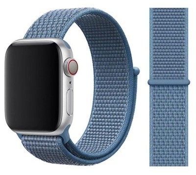 Сменный браслет для Apple Watch 38-40mm ткань липучка синий Сменный браслет для Apple Watch 38-40mm ткань липучка синий