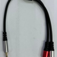 Переходник AUX 3,5mm на 2xRCA (мама) Livepower S270 черный