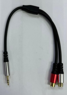 Переходник AUX 3,5mm на 2xRCA (мама) Livepower S270 черный 