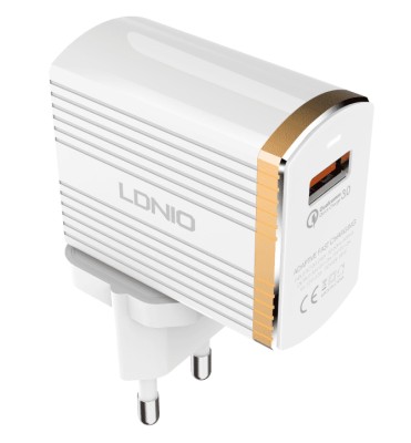 Сетевое зар. устр. LDNIO A1302Q с шнуром Micro 1USB QC3.0 18W белое Сетевое зар. устр. LDNIO A1302Q с шнуром Micro 1USB QC3.0 18W белое