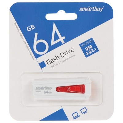 3.0 USB флеш накопитель Smartbuy 64GB Iron White/Red (SB64GBIR-W3) 3.0 USB флеш накопитель Smartbuy 64GB Iron White/Red (SB64GBIR-W3)
