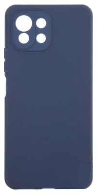 Накладка для Xiaomi Mi 11 Lite Silicone cover без логотипа темно-синяя Накладка для Xiaomi Mi 11 Lite Silicone cover без логотипа темно-синяя
