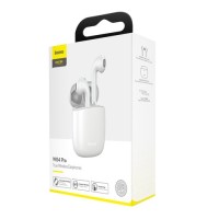 Мобильная Bluetooth-гарнитура TWS Baseus Encok W04 Pro BT5.0/37mAh (400mAh)/5ч (NGW04P-02) белая