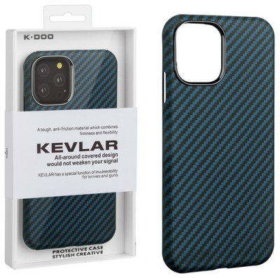 Накладка для i-Phone 13 Pro K-Doo Kevlar пластик синяя Накладка для i-Phone 13 Pro K-Doo Kevlar пластик синяя