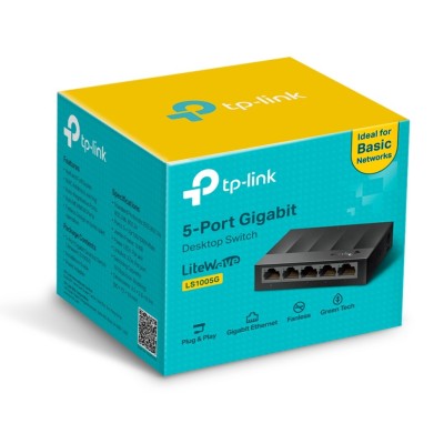 Коммутатор-мини TP-Link LS1005G с 5-портами черный Коммутатор-мини TP-Link LS1005G с 5-портами черный