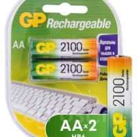 Аккумуляторные батарейки АА "пальчиковые" HR6 GP 2100mAh