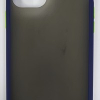 Накладка для i-Phone 11 Pro силикон матовая бока цветные синие