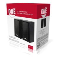 Акустическая система 2.0 SmartBuy ONE, дерево, 6 Вт, питание от USB, черная (SBA-101)/20