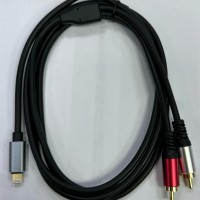 Кабель Lightning (папа) - 2xRCA (папа) Livepower S291 1.8м черный
