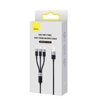 Usb Кабель-зарядка Micro+Lightning+Type-C Baseus StarSpeed 3.5A 0.6м (P10319900111-00) чёрный